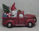 Festive Gnome's Lighted Truck Figurine