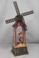 Lighted Windmill Snowglobe - Santa in his Sleigh