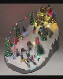 Skiing Village with Motion - Music - Lights