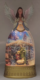 12 Inch Lighted Spinning Water Globe - Nativity Scene