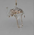 Clear and Gold Elephant Ornament