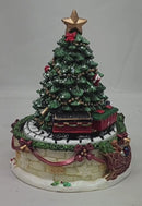 Wind-Up Revolving Christmas Tree Music Box - 6 Inch