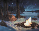 Lighted Easel Artwork - Winter Tracks