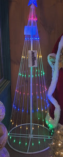 6 Ft Multi-Color Light Show Wire Cone Tree with 198 LED / 24 Patterns