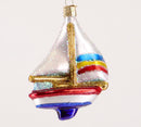 Sailboat Glass Ornament