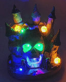 Lighted Skull Castle with Color Changing LED Entrance