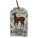 Wooden Plaid Gift Tag Ornament - Oh Deer! Christmas Is Here - Christmas >> Ornaments >> Novelty - by Ganz