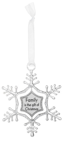 Swirling Snowflake Ornament - Family if the gift of Christmas - The Country Christmas Loft
