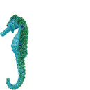 Teal Glitter Seahorse Ornament - Animals - by Gallerie II - view 2