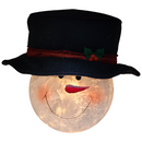 Glass "Lightable" Snowman Ornament - Top Hat - Christmas >> Ornaments >> Snowmen - by Stony Creek - view 2