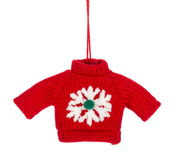 Knit Christmas Sweater Ornament -