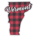 Small Vinyl Sticker - Vermont State Plaid - Magnets - by Sticker Cabana