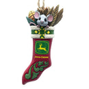 Field Mouse Festivities: The John Deere Stocking Surprise - Christmas >> Ornaments >> Jim Shore - by Jim Shore