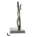 Silver Feather Mosaic Stocking Holder - Snowman