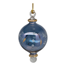 Small Sphere Glass With Gold Accents - Blue - Christmas >> Ornaments >> Egyptian Glass - by Egyptian Museum