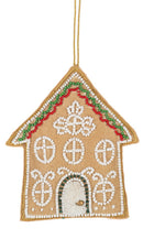 Beaded Gingerbread House Ornament – Festive Edition