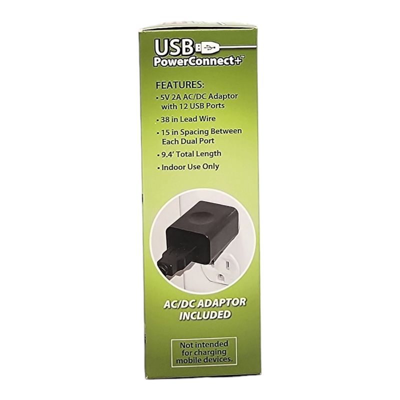 USB Extension Cord With Mulitple Outlets - 12 Outlets