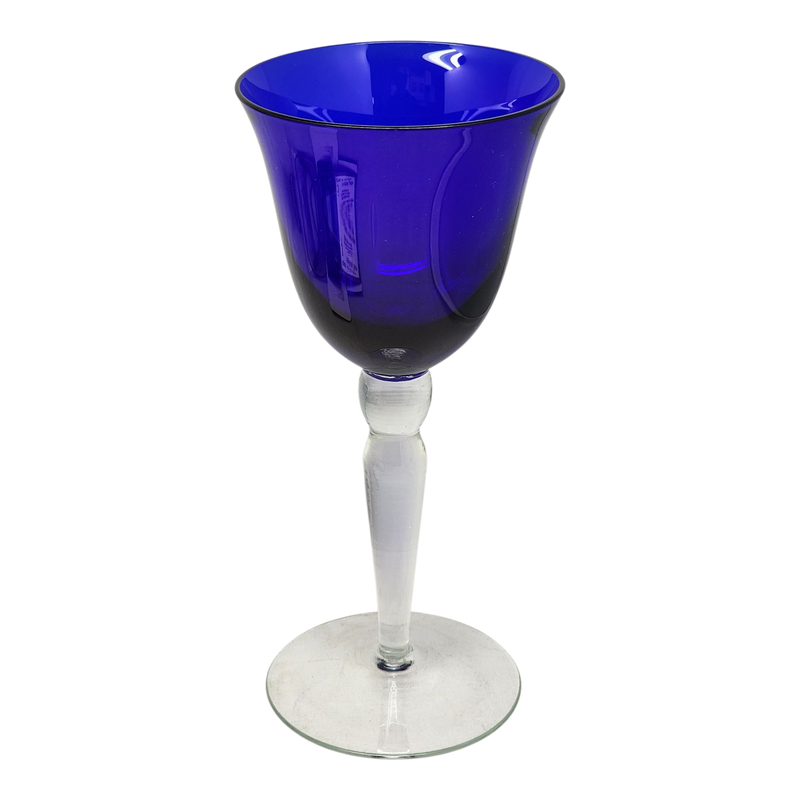 Elegant Cobalt Blue Wine Goblet