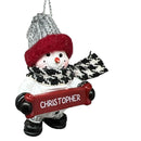 Cozy Snowman Ornament (Letters A - F) -