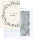 Botanical Wreath Iridescent Foil Embossed Card Collection - Boxed Christmas Cards - by Paper Images