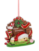 Santa Puppy Ornament - Dear Santa I Tried..