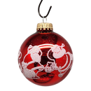 Krebs Value Glass Ornament 4 pack - Nostalgic Santa on Red