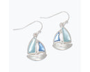 Elegant Sailboat Earrings – Shimmery Blues - Gift Shoppe >> Jewelry >> Earrings - by Periwinkle By Barlow