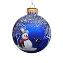 Krebs Value Glass Ball 4 pack - Woodland Snowman - Christmas >> Ornaments >> Glass - by Christmas By Krebs - view 2