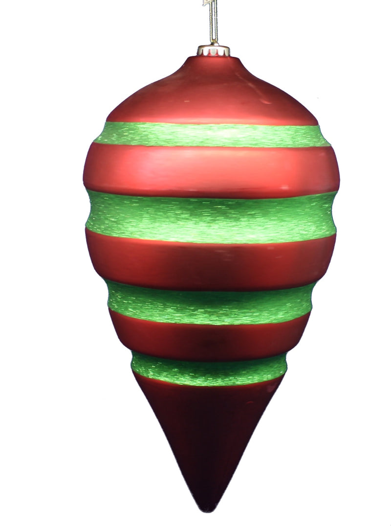Shatterproof Red/Green Hang Drop Oversized Ornament - The Country Christmas Loft