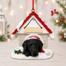 Ceramic Doghouse Ornament - Labrador - Black - Animals - by E&S Pets - view 2