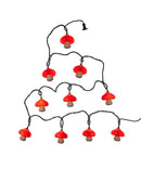 10-Light Mushroom Light Set With Green Wire