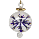 Blown Glass Pierced Starburst Ornament - Purple