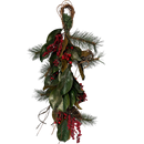 32 inch Glitter Magnolia Teardrop - Christmas >> Trees and Wreaths - by Season's Design