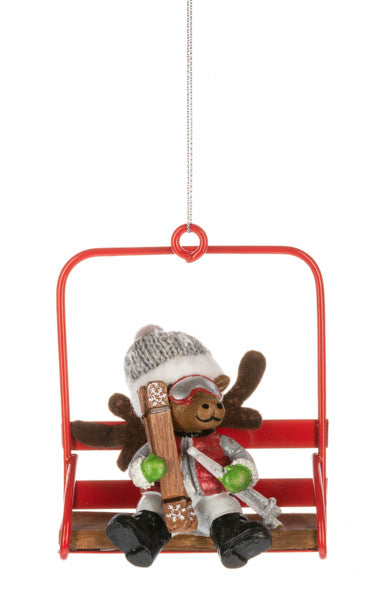Chair Lift Character Ornament -  Moose