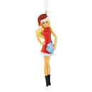Santa Barbie Holiday Ornament