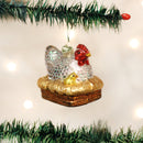 Hen On Nest Glass Ornament - Christmas >> Ornaments >> Birds - by Old World Christmas - view 2