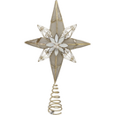 Gold Capiz 8-Point Star Tree Topper - 12 Inch - Christmas >> Tree Toppers - by Kurt Adler