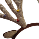 Gold Shimmer Antler Headband Bopper