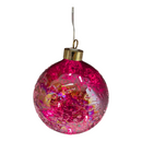 100MM USB Lighted Glass Ball Ornament - Red - Christmas >> Ornaments >> Glass - by Kurt Adler - view 2