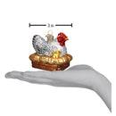 Hen On Nest Glass Ornament - Christmas >> Ornaments >> Birds - by Old World Christmas - view 3