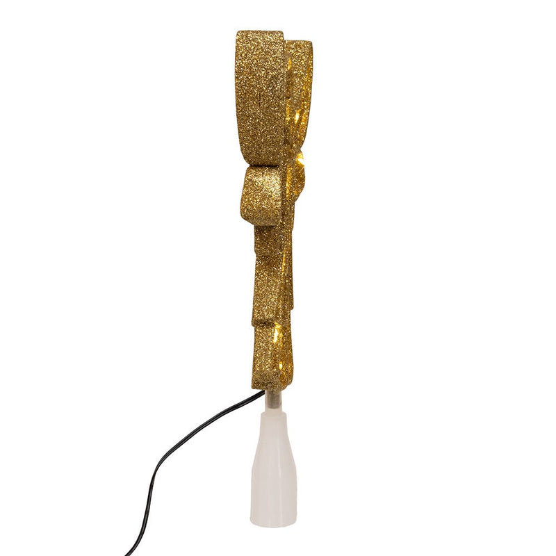 Warm White LED Gold Angel Treetop - 9.25 inch