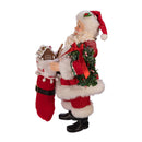 Fabriche Gingerbread Santa With Stocking and Wreath