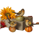 Autumn Bird Figurines -