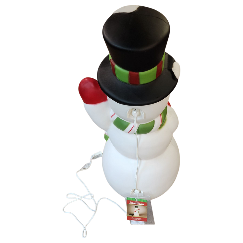 Lighted Blow Mold Snowman - 2 Feet Tall