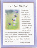 Easel-back Print with Magnet - Foy you, Sister - Gift Shoppe >> Frames, Prints, and Signs >> Paintings and Prints - by Blue M