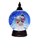 Lighted Spinning Water Globe - Caroling Snowman Family