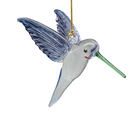 Feeding Hummingbird - Midsummer Blue - Egyptian Glass Ornament - Christmas >> Ornaments >> Egyptian Glass - by Egyptian Museu