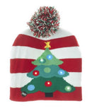 Battery-Operated Knit Hat with LED - - The Country Christmas Loft