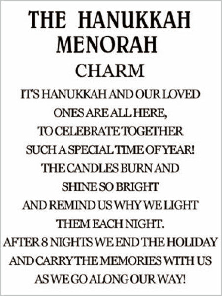 The Hanukkah Menorah Charm