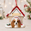 Ceramic Doghouse Ornament - King Charles - Animals - by E&S Pets
